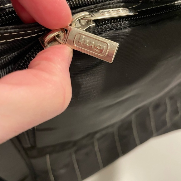 Lug Brand Black Quilted Laptop Bag & Laptop Sleeve Set Travel Crossbody Bag - Picture 6 of 7